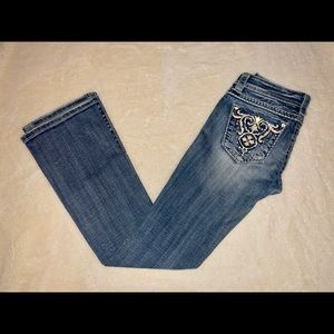 MISS ME Embellished Boot Cut Jeans